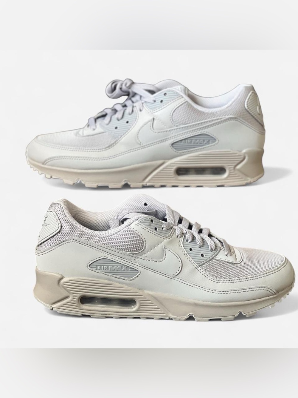 Nike Air Max 90 Triple Grey Wolf Grey Men’s 10 CN8490-001 Refurbished